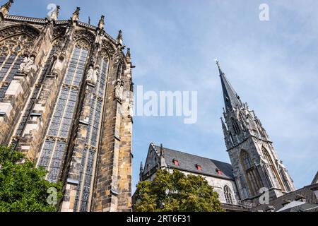 Aachen Cathedral. Low angle view. Stock Photo