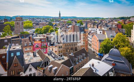 Panoramic view of Aachen city, Germany. Stock Photo
