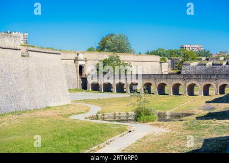 Exterior view of the Pamplona Citadel or New Castle park in Navarra, Spain Stock Photo