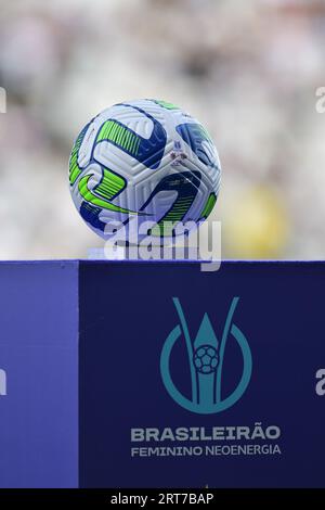 SAO PAULO,BRAZIL - SEPTEMBER 10: Ball of the game is seen a match between Corinthians and Ferroviaria as part of final of Brazilian League Serie A at Neo Química Arena on September 10, 2023 in São Paulo, Brazil. (Photo by Leandro Bernardes/PxImages/Sipa USA) Stock Photo