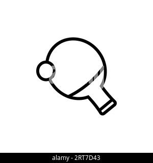 Table tennis icon illustration. icon related to sport. outline icon style. Simple vector design editable Stock Vector