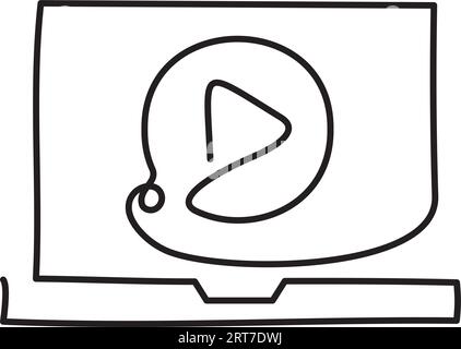 vector play and pause button. digital platform. online kesson vector illustration on white background. Stock Vector