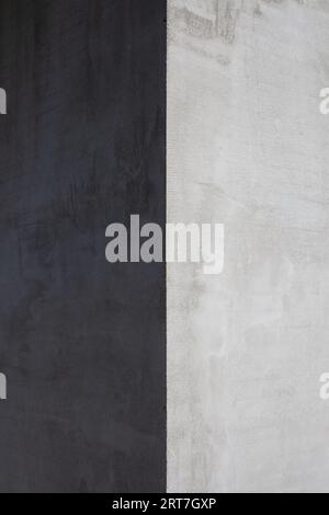 Gray wall corner, abstract background with shadow and light. Stock Photo