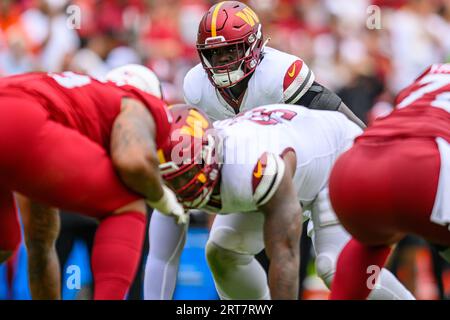 Washington Commanders linebacker Jamin Davis (52) defends against the New  York Giants during an NFL football game Sunday, Dec. 4, 2022, in East  Rutherford, N.J. (AP Photo/Adam Hunger Stock Photo - Alamy