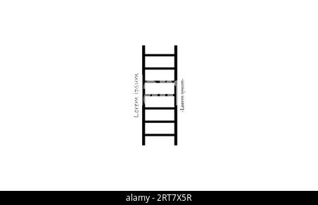 ladder company logo design black minimalistic Stock Vector