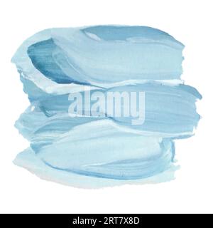 Light blue paint brush movement, gradient blot. You can use it as a brush or as a background Stock Vector