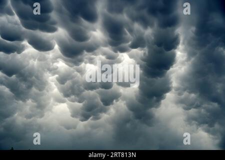 Mammatus Storm Clouds Stock Photo