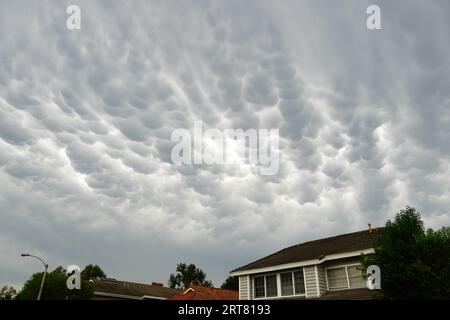 Mammatus Storm Clouds Stock Photo