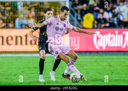 Los Angeles, USA. 04th, September 2023. Sergio Busquets (5) of Inter Miami CF seen during the MLS match between Los Angeles FC and Inter Miami CF at the BMO Stadium in Los Angeles. Stock Photo