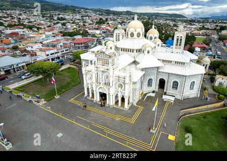 The beautiful Basilica of Our Lady of the Angels in Cartago Costa Rica - The Virgen de los Angeles is Costa Rica - Cathedral Stock Photo