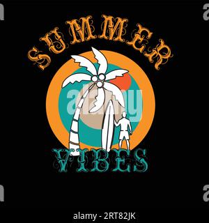 Summer T Shirt Design Stock Vector
