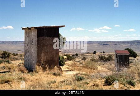 OLD ARAIBI, USA-SEPTEMBER 06,1981: Old Oraibi, Hopi Village on Third Mesa, Hopi Indian Reservation, Arizona. It is still inhabited, and Old Oraibi vie Stock Photo