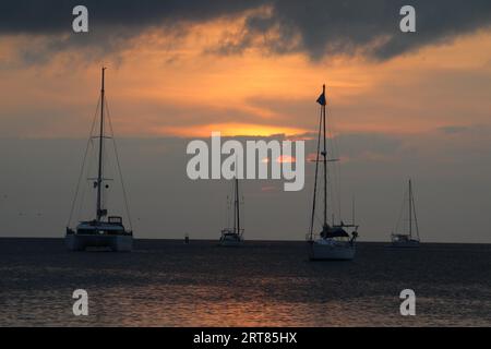 Sunset in Aruba Stock Photo