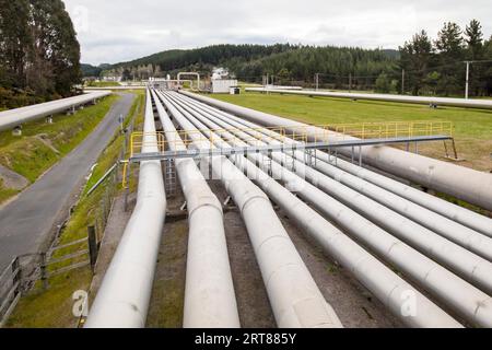 Wairakei Geothermal Station near Taupo in New Zealand Stock Photo