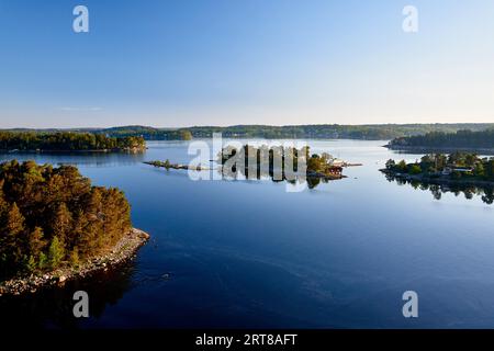 Aerial view on scandinavian skerry coast Stock Photo