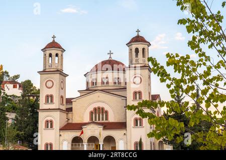 Details Saint Demetrius Cathedral of the city of Berat in Albania, the city of a thousand windows Stock Photo