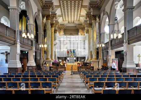 St. Philip's Cathedral interior undergoing renovations 2023. Birmingham England UK Stock Photo