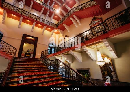 Mumbai, India, 5 August 2017: The opulent surroundings and interior of the Taj Mahal Palace in Mumbai, India Stock Photo