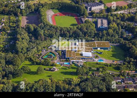 Aerial view, Ischelandstadion and Westfalenbad Hagen, Altenhagen, Hagen