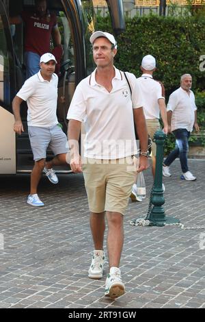 Rome, Italy. 11th September 2023; Hotel Waldorf Astoria Balduina, Rome Italy: The European team participating in the Ryder Cup of golf arrives in Rome to inspect the conditions and the Marco Simone Golf and Country Club outside Rome Credit: Action Plus Sports Images/Alamy Live News Stock Photo