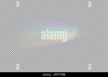 prism rainbow light. Overlay light effect.Stock vector illustration in realistic style. Stock Vector