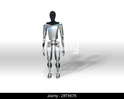 Tesla Bot, the humanoid robot created by Tesla for use in their factories Stock Photo
