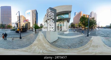 360 degree panoramic view of Atlanta, GA, USA - September 8, 2023: 360 photo Central Library Downtown Atlanta GA