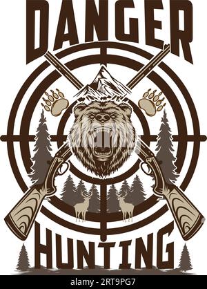 HUNTING T Shirt Design Stock Vector