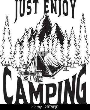 Camping T Shirt Design Stock Vector