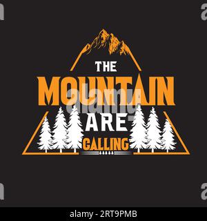 Mountain T Shirt Design Stock Vector