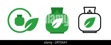 gas can icon bio eco biogas clean energy canister Stock Vector