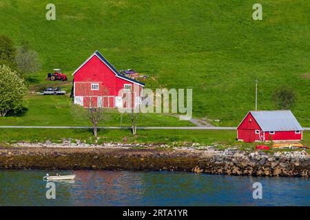 Farm, Kvaloya Island, Tromso, Norway Stock Photo