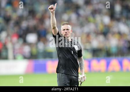 Wroclaw, Poland. 09th Sep, 2023. Jordan Pickford of England seen during the European Championship 2024-Qualifying round Match between Ukraine and England at Tarczynski Arena. Final score; Ukraine 1:1 England. Credit: SOPA Images Limited/Alamy Live News Stock Photo