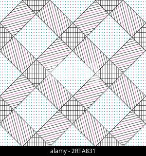 Seamless repeat pattern background, Textile texture Outline, Geometric, Wallpaper Repart. Stock Vector