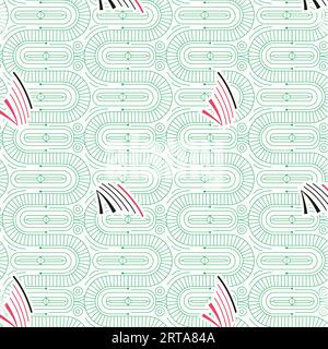 Seamless repeat pattern background, Textile texture Outline, Geometric, Wallpaper Repart. Stock Vector