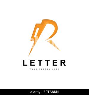 R Letter Logo, Vector Alphabet Symbol, Design For Brand Logos With Initial Letter Stock Vector