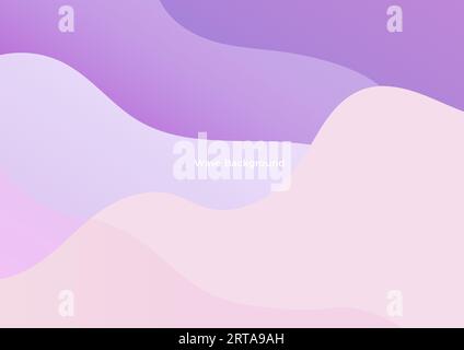 Purple and pink gradient wave background with soft color. vector illustration. Eps10 Stock Vector
