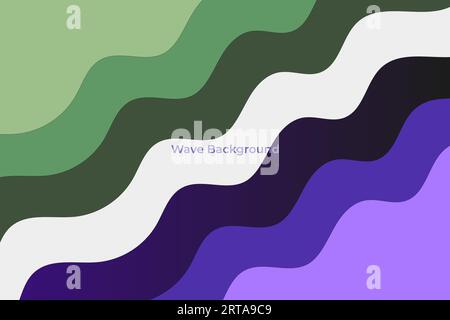 Purple and green gradient wave background with soft color. vector illustration. Eps10 Stock Vector