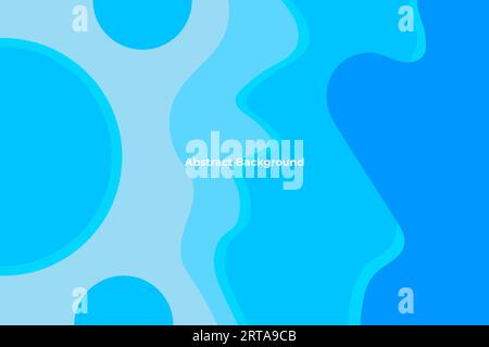Abstract blue circle wave background design, circle and blue sea digital background, Minimalis banner template vector. Eps 10 Stock Vector