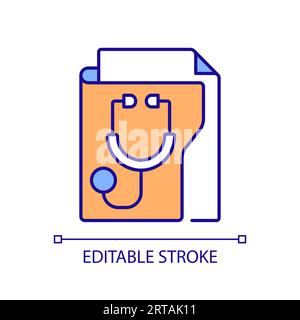 2D thin linear colorful foundational level icon Stock Vector