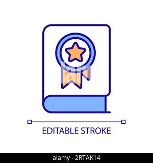 2D thin linear colorful icon Stock Vector