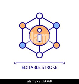 Thin linear colorful efficiency icon Stock Vector