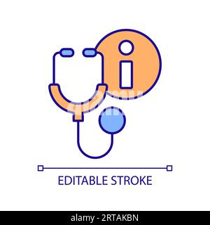 2D thin linear colorful evaluate and iterate icon Stock Vector
