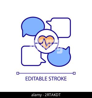 2D thin linear colorful interoperability icon Stock Vector