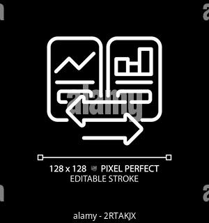 2D editable thin line white graph comparisons icon Stock Vector