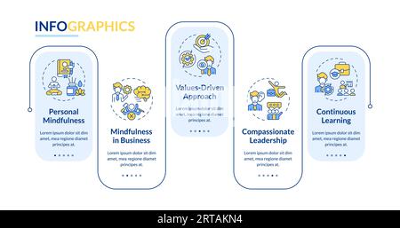 Multicolor mindful entrepreneurship layout with line icons Stock Vector