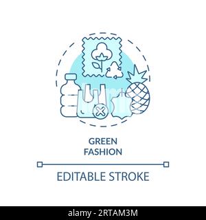 2D customizable thin line icon green fashion concept Stock Vector