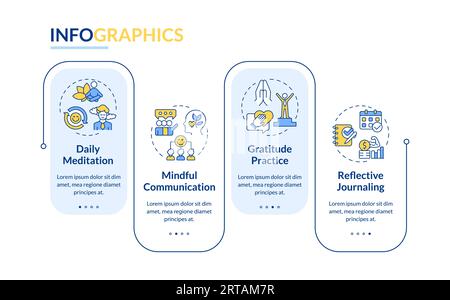Mindful entrepreneurship layout with thin line icons concept Stock Vector