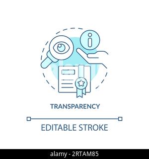 2D customizable thin line icon transparency concept Stock Vector