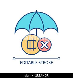 Customizable lack of regulation risk linear icon Stock Vector